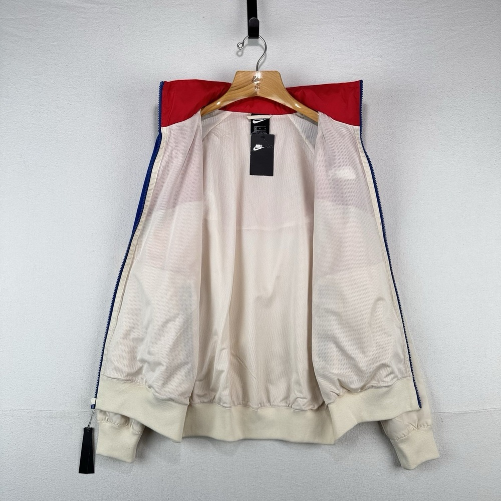 NWT Nike Sportswear Windrunner Windbreaker Track Jacket Men's M Cream Blue Red - Picture 3 of 15
